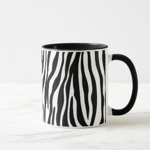 Zwarte en witte Zebra Stripe Mokken