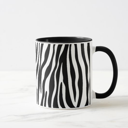 Zwarte en witte Zebra Stripe Mokken (Rechts)
