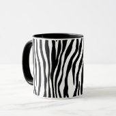 Zwarte en witte Zebra Stripe Mokken (Voorkant links)