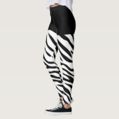 Zwarte en witte Zebra Stripes Decor on Leggings (Links)