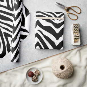 Zwarte en witte Zebra Stripes — Dierlijke afdruk Cadeaupapier