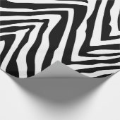 Zwarte en witte Zebra Stripes — Dierlijke afdruk Cadeaupapier (Hoek)