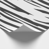 Zwarte en witte Zebra Stripes — Dierlijke afdruk Cadeaupapier (Hoek)