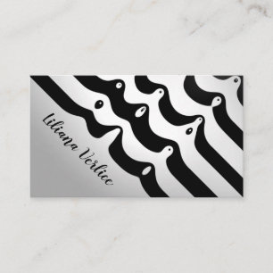 Zwarte en witte Zebra Stripes Makeup Visitekaartje