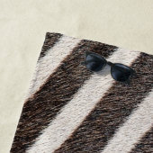 Zwarte en witte Zebra Stripes Name Beach Towel Strandlaken (In situ)