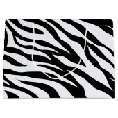 Zwarte en witte Zebra Stripes Pattern Gift Bag Groot Cadeauzakje (Voorkant)