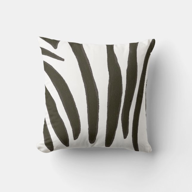 Zwarte en witte Zebra Stripes Pillow Kussen (Voorkant)