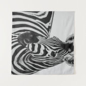 ZWARTE EN WITTE ZEBRA WANDKLEED (Voorkant (horizontaal))
