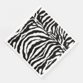 Zwarte en witte zebrapatroon, safari dieren servet (Hoek)