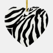 Zwarte en witte Zebra's kerstversiering afdrukken Keramisch Ornament (Voorkant)