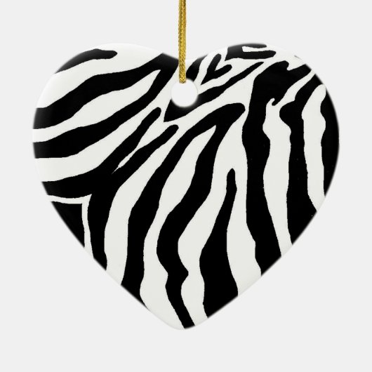 Zwarte en witte Zebra's kerstversiering afdrukken Keramisch Ornament (Achterkant)