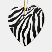 Zwarte en witte Zebra's kerstversiering afdrukken Keramisch Ornament (Links)