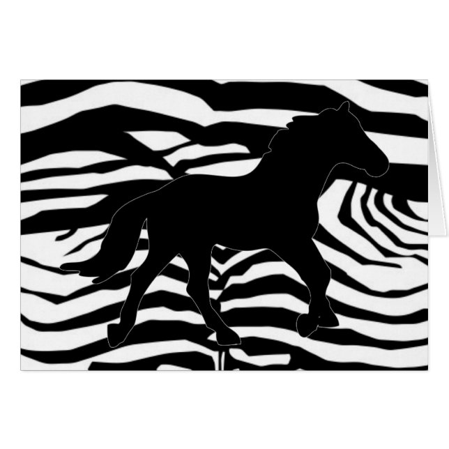 Zwarte en witte zebrastrepen (Voorkant Horizontaal)