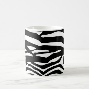 Zwarte en witte zebrastrepen koffiemok