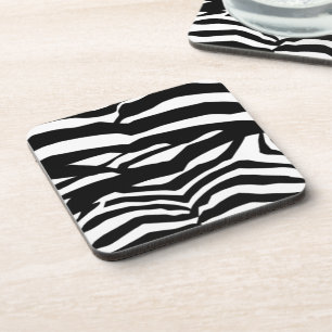Zwarte en witte zebrastrepen onderzetter