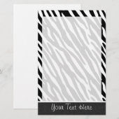 Zwarte en witte zebrastripes briefpapier (Voorkant / Achterkant)