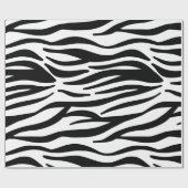 Zwarte en witte Zebrastripes Cadeaupapier (Vlak)