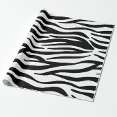 Zwarte en witte Zebrastripes Cadeaupapier (Uitgerold)