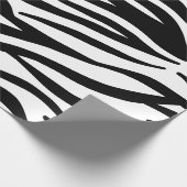 Zwarte en witte Zebrastripes Cadeaupapier (Hoek)