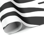 Zwarte en witte Zebrastripes Cadeaupapier (Rol Hoek)