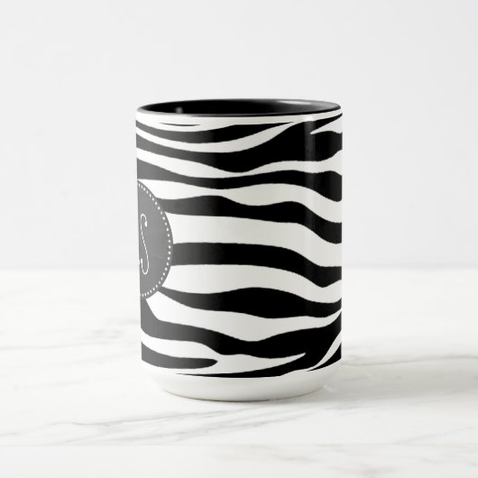 Zwarte en witte Zebrastripes; Chalkboard Mok (Midden)