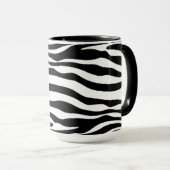 Zwarte en witte Zebrastripes; Chalkboard Mok (Voorkant rechts)