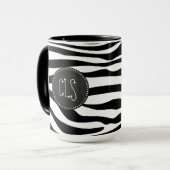 Zwarte en witte Zebrastripes; Chalkboard Mok (Voorkant links)