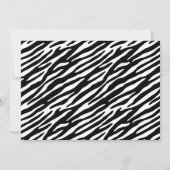 Zwarte en witte zebrastripes kaart (Achterkant)