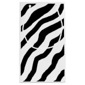 Zwarte en witte Zebrastripes Klein Cadeauzakje (Achterkant)