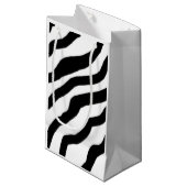 Zwarte en witte Zebrastripes Klein Cadeauzakje (Voorkant Gekanteld)