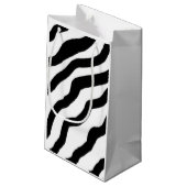 Zwarte en witte Zebrastripes Klein Cadeauzakje (Achterkant Gekanteld)