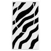 Zwarte en witte Zebrastripes Klein Cadeauzakje (Voorkant)