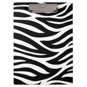 Zwarte en witte Zebrastripes Klembord