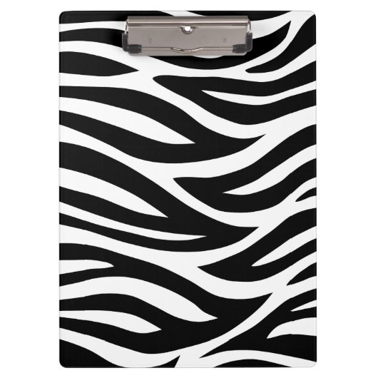 Zwarte en witte Zebrastripes Klembord (Voorkant)