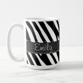 Zwarte en witte zebrastripes koffiemok (Links)