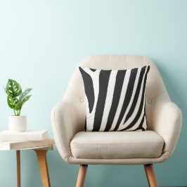 Zwarte en witte Zebrastripes Kussen