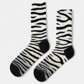 Zwarte en witte zebrastripes sokken (Links)