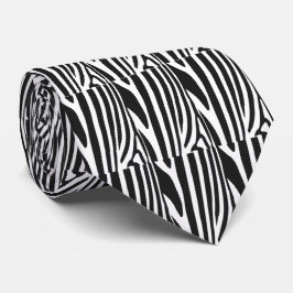 Zwarte en witte Zebrastripes Stropdas