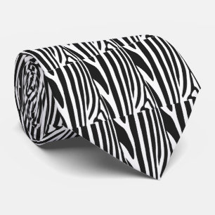 Zwarte en witte Zebrastripes Stropdas