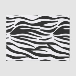 Zwarte en witte Zebrastripes Tissuepapier