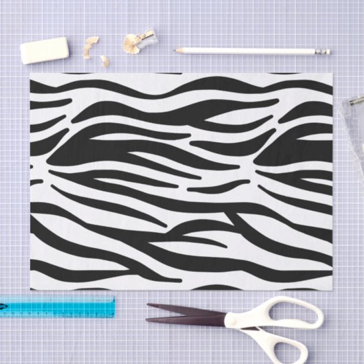 Zwarte en witte Zebrastripes Tissuepapier (Craft)