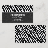 Zwarte en witte zebrastripes visitekaartje (Voorkant / Achterkant)