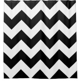 Zwarte en witte zigzag Chevron Shower Curtains Douchegordijn