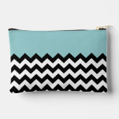 Zwarte en witte zigzag Patroon, Chevron, blauw Etui (Achterkant)