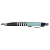 Zwarte en witte zigzag Patroon, Chevron, blauw Pen (Bodem)