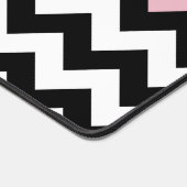 Zwarte en witte zigzag Patroon, Chevron, Roze Bureaumat (Hoek)
