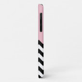 Zwarte en witte zigzag Patroon, Chevron, Roze Case-Mate iPhone Case (Achterkant/links)