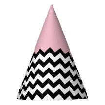 Zwarte en witte zigzag Patroon, Chevron, Roze