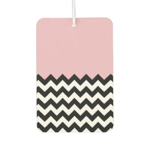 Zwarte en witte zigzag Patroon, Chevron, Roze Luchtverfrisser