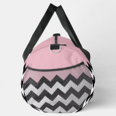 Zwarte en witte zigzag Patroon, Chevron, Roze Plunjezak (Rechts)